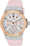 Guess Zena Quartz White Dial Pink Rubber Strap Watch For Women - W1094L4 Authentic Buy Shop Now