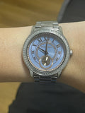 Michael Kors Madelyn Quartz Blue Dial Silver Steel Strap Watch For Women - MK6286 Authentic Buy Shop Now