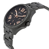 Fossil Cecile Multi Function Crystals Black Dial Black Steel Strap Watch for Women - AM4522 Authentic Buy Shop Now