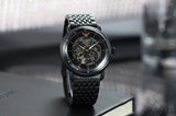 Emporio Armani Automatic Multifunction Black Dial Black Mesh Bracelet Watch For Men - AR60025 Authentic Buy Shop Now
