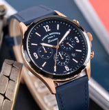 Fossil Forrester Chronograph Blue Dial Blue Leather Strap Watch for Men - FS5814 Authentic Buy Shop Now