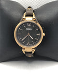 Fossil Georgia Smoke Grey Dial Grey Leather Strap Watch for Women - ES3077 Authentic Buy Shop Now