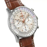 Breitling Navitimer B01 Chronograph 41 White Dial Brown Leather Strap Watch for Men - AB0139211G1P1 Authentic Buy Shop Now