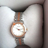 Gucci G Timeless Diamonds Mother of Pearl Dial Two Tone Mesh Bracelet Watch For Women - YA126514 Authentic Buy Shop Now