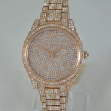 Michael Kors Lauryn Crystals Rose Gold Dial Rose Gold Steel Strap Watch For Women - MK3931 Authentic Buy Shop Now