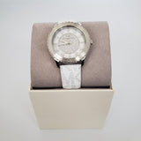 Michael Kors Runway Three Hand White Dial White Leather Strap Watch For Women - MK6998 Authentic Buy Shop Now