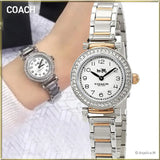 Coach Madison Crystals Silver Dial Two Tone Steel Strap Watch for Women - 14502404 Authentic Buy Shop Now