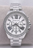 Michael Kors Wren Chronograph Silver Dial Silver Steel Strap Watch for Women - MK7429 Authentic Buy Shop Now