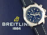 Breitling Avenger Chronograph 43 Blue Dial Blue Nylon Strap Watch for Men - A13385101C1X1 Authentic Buy Shop Now