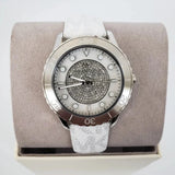 Michael Kors Runway Three Hand White Dial White Leather Strap Watch For Women - MK6998 Authentic Buy Shop Now