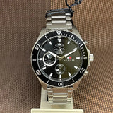 Tommy Hilfiger Larson Multifunction Black Dial Silver Steel Strap Watch For Men - 1791916 Authentic Buy Shop Now