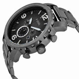 Fossil Nate Chronograph Gunmetal Dial Grey Steel Strap Watch for Men - JR1437 Authentic Buy Shop Now