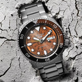 Seiko 5 Sports Sonar Special Edition Brown Dial Silver Steel Strap Watch For Men - SRPJ47K1 Authentic Buy Shop Now