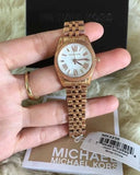 Michael Kors Lexington Quartz White Dial Rose Gold Steel Strap Watch For Women - MK3230 Authentic Buy Shop Now