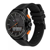 Tommy Hilfiger Jeans Analog Black Dial Black Silicone Strap Watch For Men - 1791763 Authentic Buy Shop Now