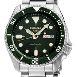 Seiko 5 Sports Automatic Analog Green Dial Silver Steel Strap Watch For Men - SRPD63K1 Authentic Buy Shop Now