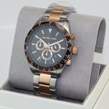 Michael Kors Layton Chronograph Black Dial Two Tone Steel Strap Watch For Men - MK8913 Authentic Buy Shop Now