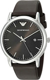 Emporio Armani Kappa Quartz Black Dial Brown Leather Strap Watch For Men - AR80008 Authentic Buy Shop Now