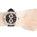 Emporio Armani Claudio Chronograph Brown Dial Brown Leather Strap Watch For Men - AR11482 Authentic Buy Shop Now
