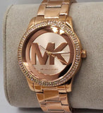 Michael Kors Tibby Quartz Rose Gold Dial Rose Gold Steel Strap Watch For Women - MK6880 Authentic Buy Shop Now