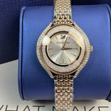 Swarovski Crystalline Aura White Dial Two Tone Mesh Strap Watch for Women - 5644075 Authentic Buy Shop Now