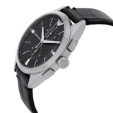 Emporio Armani Claudio Chronograph Black Dial Black Leather Strap Watch For Men - AR11542 Authentic Buy Shop Now