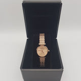 Emporio Armani Gianni T Bar Quartz Rose Gold Dial Rose Gold Steel Strap Watch For Women - AR11342 Authentic Buy Shop Now