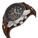 Fossil Coachman Chronograph Black Dial Brown Leather Strap Watch for Men - CH2891 Authentic Buy Shop Now