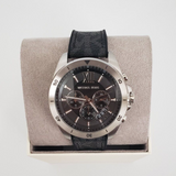 Michael Kors Brecken Chronograph Black Dial Black Leather Strap Watch For Men - MK8850 Authentic Buy Shop Now