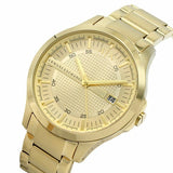 Armani Exchange Hampton Chronograph Gold Dial Gold Steel Strap Watch For Men - AX2415 Authentic Buy Shop Now