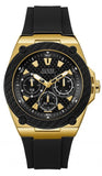 Guess Legacy Black Dial Black Rubber Strap Watch for Men - W1049G5 Authentic Buy Shop Now