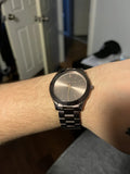Michael Kors Runway Quartz Brown Dial Brown Steel Strap Watch For Women - MK3418 Authentic Buy Shop Now