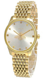 Gucci G Timeless Quartz Silver Dial Gold Steel Strap Watch For Women - YA1264155 Authentic Buy Shop Now