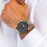 Tommy Hilfiger Briggs Chronograph Black Dial Silver Steel Strap Watch for Men - 1791422 Authentic Buy Shop Now