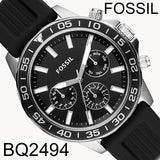 Fossil Bannon Multifunction Black Dial Black Silicone Strap Watch for Men - BQ2494 Authentic Buy Shop Now