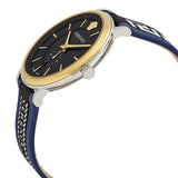 Versace V-Circle Black Dial Blue Leather Strap Watch for Men - VEBQ01419 Authentic Buy Shop Now