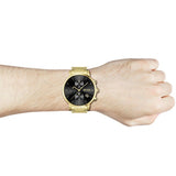 Hugo Boss Integrity Chronograph Grey Dial Gold Steel Strap Watch for Men - 1513781 Authentic Buy Shop Now