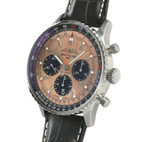 Breitling Navitimer B01 Chronograph 43 Brown Dial Black Leather Strap Watch for Men - AB0138241K1P1 Authentic Buy Shop Now