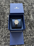 Swarovski Lovely Crystals Mother of Pearl Black Dial Black Leather Strap Watch for Women - 5242898 Authentic Buy Shop Now