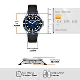 Emporio Armani Diver Three-Hand Quartz Blue Dial Blue Leather Strap Watch For Men - AR11516 Authentic Buy Shop Now