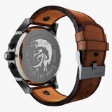 Diesel Mr Daddy Chronograph Grey Dial Brown Leather Strap Watch For Men - DZ7413 Authentic Buy Shop Now