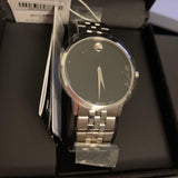 Movado Museum Classic Black Dial Silver Steel Strap Watch for Men - 0607199 Authentic Buy Shop Now