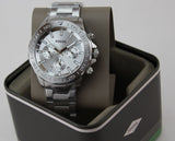 Fossil Bannon Multifunction Chronograph Silver Dial Silver Steel Strap Watch for Men - BQ2490 Authentic Buy Shop Now