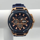 Guess Matrix Multifunction Blue Dial Blue Rubber Strap Watch for Men - GW0423G4 Authentic Buy Shop Now