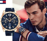 Tommy Hilfiger Decker Multifunction Blue Dial Blue Rubber Strap Watch for Men - 1791474 Authentic Buy Shop Now