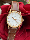 Mido Baroncelli III Automatic Silver Dial Brown Leather Strap Watch For Women - M7600.2.21.8 Authentic Buy Shop Now