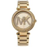 Michael Kors Parker Diamonds Gold Dial Gold Steel Strap Watch for Women - MK5784 Authentic Buy Shop Now