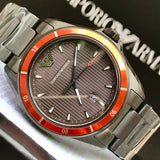 Emporio Armani Sigma Quartz Grey Dial Grey Steel Strap Watch For Men - AR11178 Authentic Buy Shop Now
