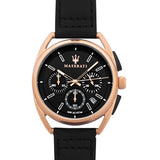 Maserati Trimarano Chronograph Black Dial Leather Strap Watch For Men - R8871632002 Authentic Buy Shop Now