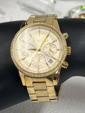 Michael Kors Ritz Gold Dial Gold Steel Strap Watch for Women - MK6356 Authentic Buy Shop Now